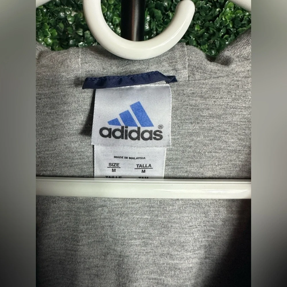Vintage 90s Adidas Hooded Windbreaker Navy Lined Jacket